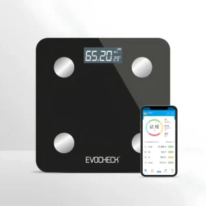Evo Check Ultra Thin Digital Body Weight Scale | High Precision Tempered Glass Electronic Bathroom Fitness Scale (180kg / 400lb)