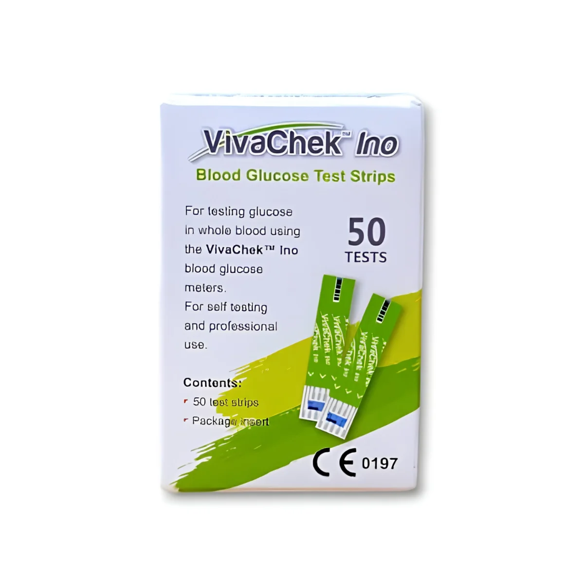 VivaChek Ino 50 test strips box for advanced blood sugar monitoring
